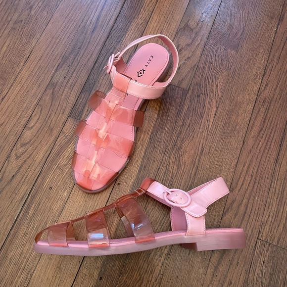 NWOB Katy Perry The Geli Fisherman Comfort Sandal Pink Amethyst - Size 10 - Picture 5 of 9